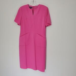 Vintage Louis Feraud Pink Cotton Dress, Size 8